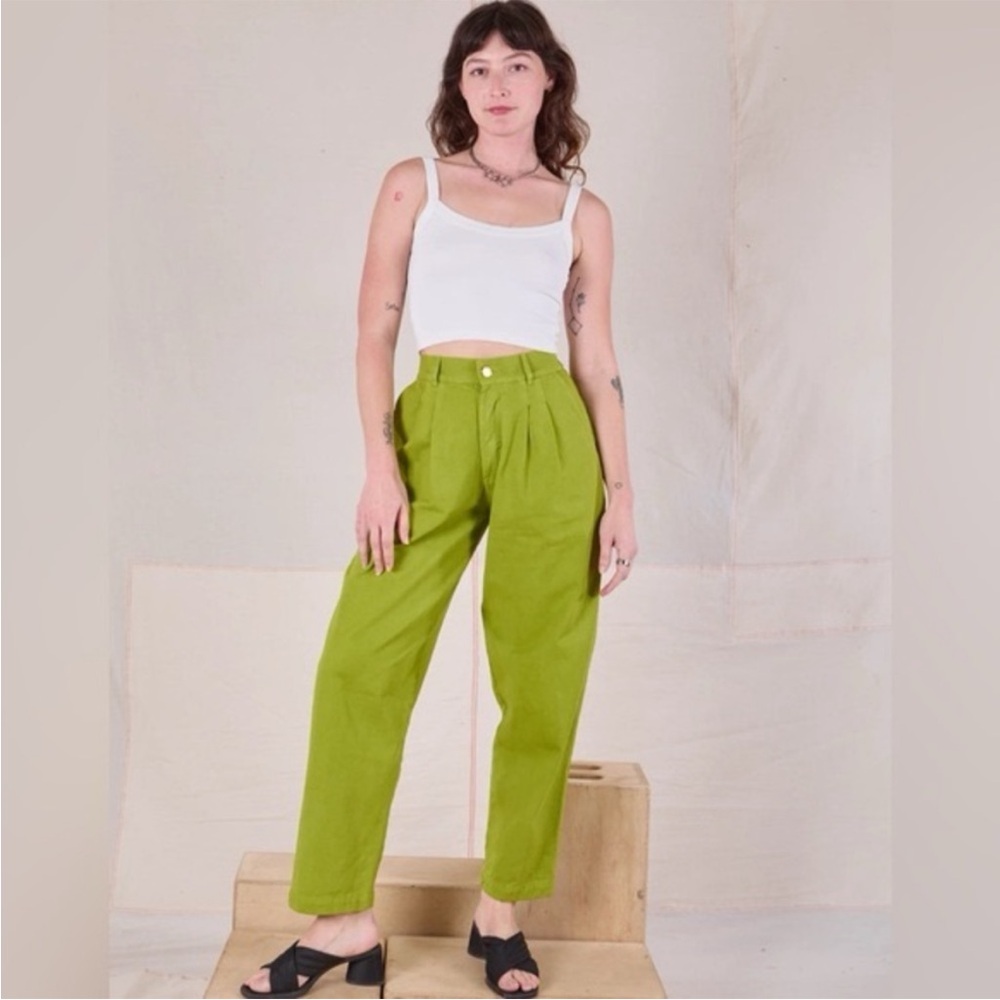 Big Bud Press Olive Green High-Waist Trousers